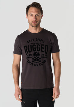 Anthracite printed short sleeve men's t-shirt – Koroshi