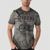 Herren T-Shirt Kurzarm All-Over-Print Grau Used-Optik Rundhals Regular Fit – Koroshi