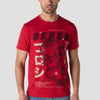 Herren T-Shirt Kurzarm Print Rundhals Regular Fit - Koroshi Rot