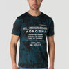 Men's Short Sleeve All Over Print T-Shirt Petrol Crew Neck Regular Fit – Koroshi