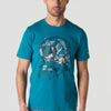 Camiseta Hombre Manga Corta Estampada Verde Oscuro Cuello Redondo Regular Fit – KOROSHI