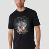 Camiseta Hombre Manga Corta Estampada Negra Cuello Redondo Regular Fit – KOROSHI