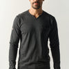 Herren Langarmshirt Used-Optik Schwarz – Koroshi