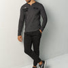 T-shirt uomo manica lunga collo henley nera - Koroshi