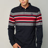 Polo manga larga hombre rayas navy – Koroshi
