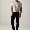 Herren Jeans Regular Fit Dunkelblau leichte Waschung - Koroshi