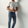 Men's Regular Fit Cut-Detail Jeans - Koroshi Medium Blue