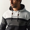 Sudadera hombre hoodie con capucha bloques negra – Koroshi
