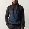Men's Blue Wrap High Neck Sweatshirt - Koroshi