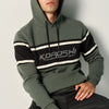 Herren Hoodie Colourblock Khaki - Koroshi