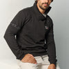 Felpa uomo mezza zip collo alto nera - Koroshi