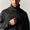 Sudadera hombre cuello alto all over negra – Koroshi
