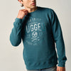 Men's Washed Effect Cotton Sweatshirt - Koroshi Dark Green