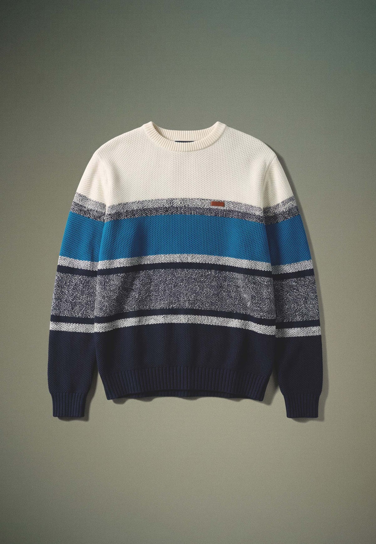 Herren Strickpullover Streifen Blau – Koroshi