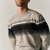 Herren Strickpullover Streifen Grau - Koroshi