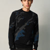 Herren Strickpullover Camouflage-Optik Schwarz – Koroshi