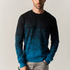Herren Strickpullover Fantasie-Strick Blau – Koroshi
