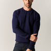 Herren Strickpullover Rundhals Navy - Koroshi