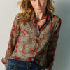 Camicia donna manica lunga stampata rossa - Koroshi