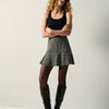 FALDA-SHORT CORTA JACQUARD MOTEADO - BLACK