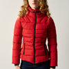 Women's Quilted High-Neck Jacket Red - Koroshi