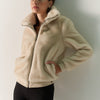 Women's Lined Faux Fur Jacket Beige - Koroshi