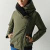 Damen Jacke mit Kapuze Khaki - Koroshi