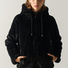 Women's Reversible Padded Hooded Jacket Black - Koroshi