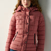 Women's Pink Padded Jacket with Removable Hood - Koroshi