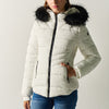 Women's Padded Jacket Detachable Hood - Koroshi White