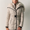 Women's Pearl Grey Hooded Padded Jacket - Koroshi