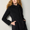 Manteau femme long à capuche navy – Koroshi