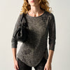 Damen Langarmshirt Bestickt Schwarz – Koroshi