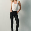 Damen Hose Slim Doppel Push-up Schwarz gemustert – Koroshi