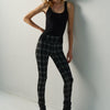 Pantalone donna legging a quadri nero - Koroshi