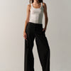 Pantalón mujer wide tiro alto negro – Koroshi
