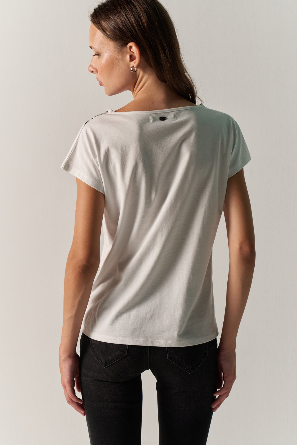 T-shirt femme imprimé animal foil blanc – Koroshi
