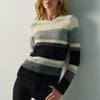 Pull femme maille douce rayé multicolore – Koroshi