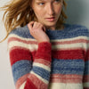 Pull femme maille douce à rayures multicolore - Koroshi