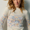 Women's Soft Jacquard Knit Jumper - Koroshi Ecru