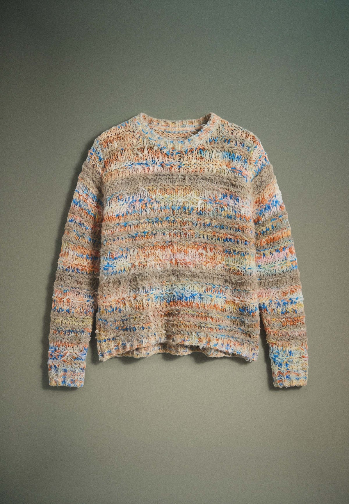 Damen Pullover mit Struktur und Rückenausschnitt Multicolor – Koroshi
