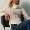 Women's Soft-Touch Jacquard Ecru Jumper - Koroshi