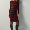 Vestito midi donna manica lunga rosso – Koroshi