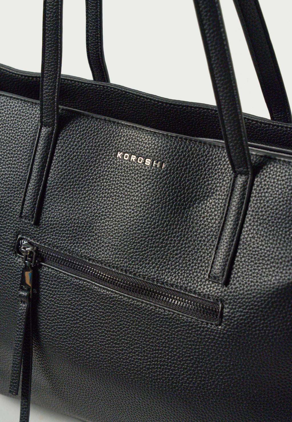 Bossa shopper dona efecte pell negra – Koroshi