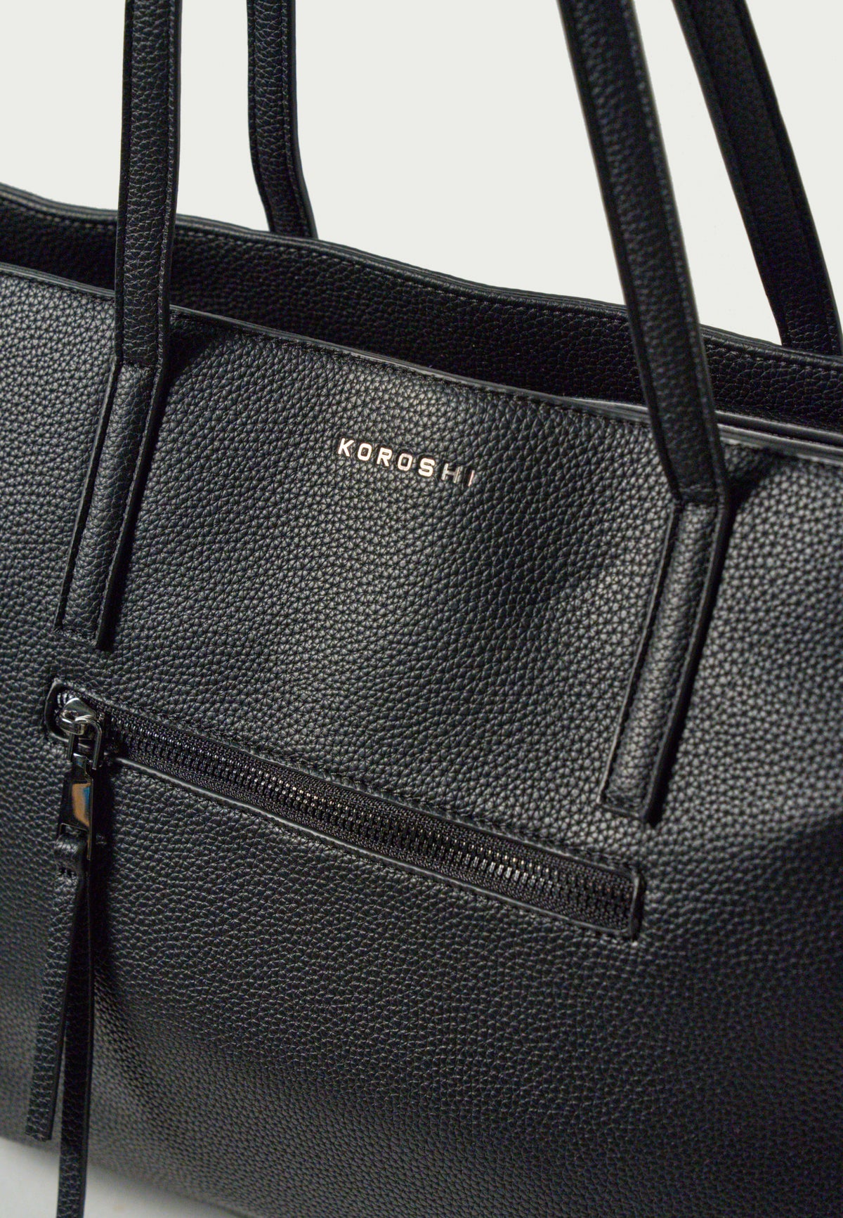 Bossa shopper dona efecte pell negra – Koroshi