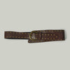 Women's Brown Wide Leather-Effect Belt - Koroshi