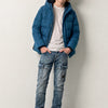 Jungen Steppjacke mit Kapuze Blau – Koroshi