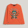 Camiseta niño manga larga estampada naranja – Koroshi