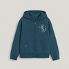 Sudadera chaqueta niño con capucha verde oscuro – Koroshi