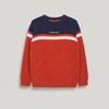 Jungen Pullover Fantasiestrick Orange - Koroshi